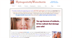 Desktop Screenshot of hydrogeninmywaterbottle.com